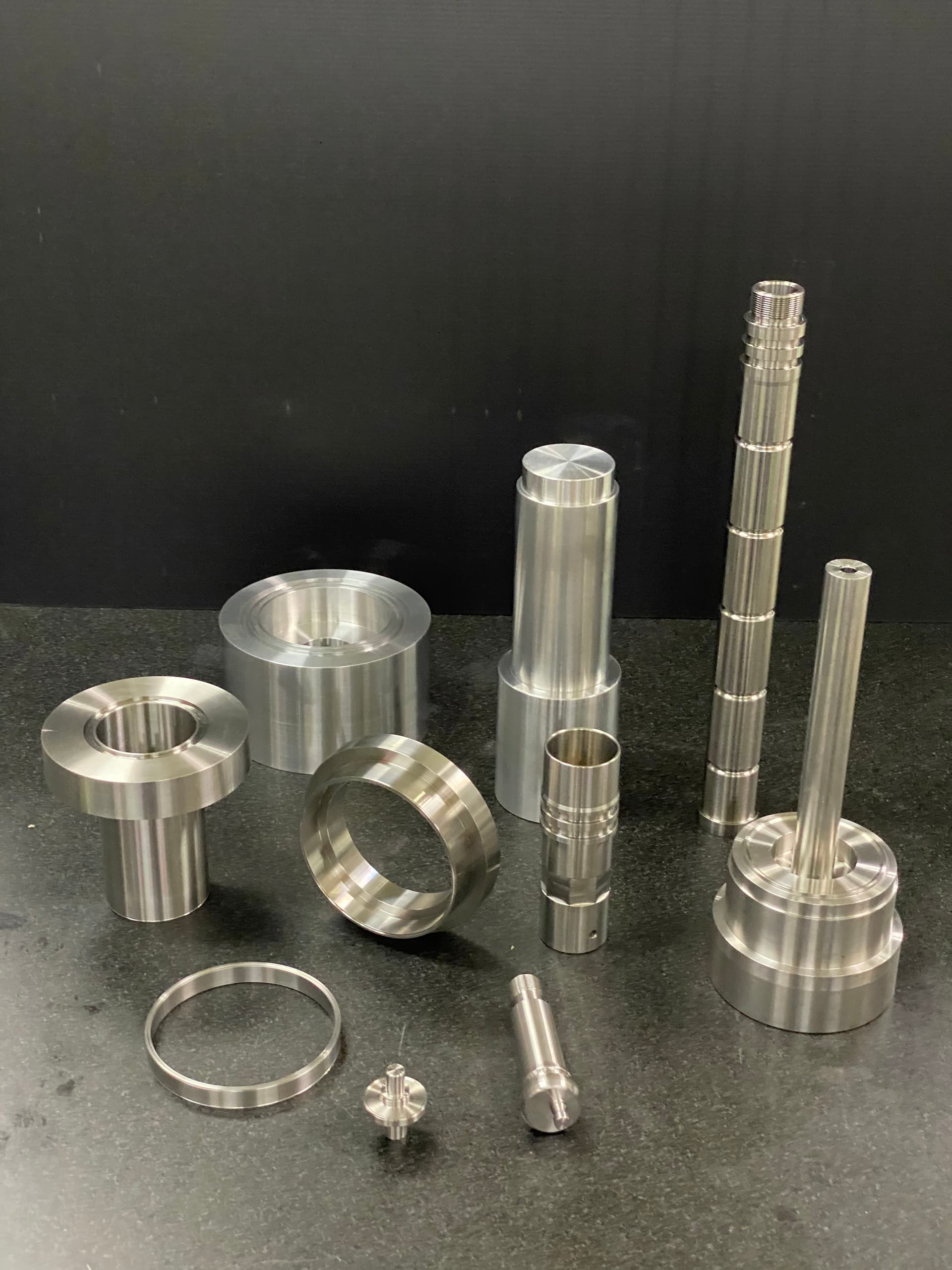CNC turned 304 stainless steel precision fluidic fitting for semiconductor tooling