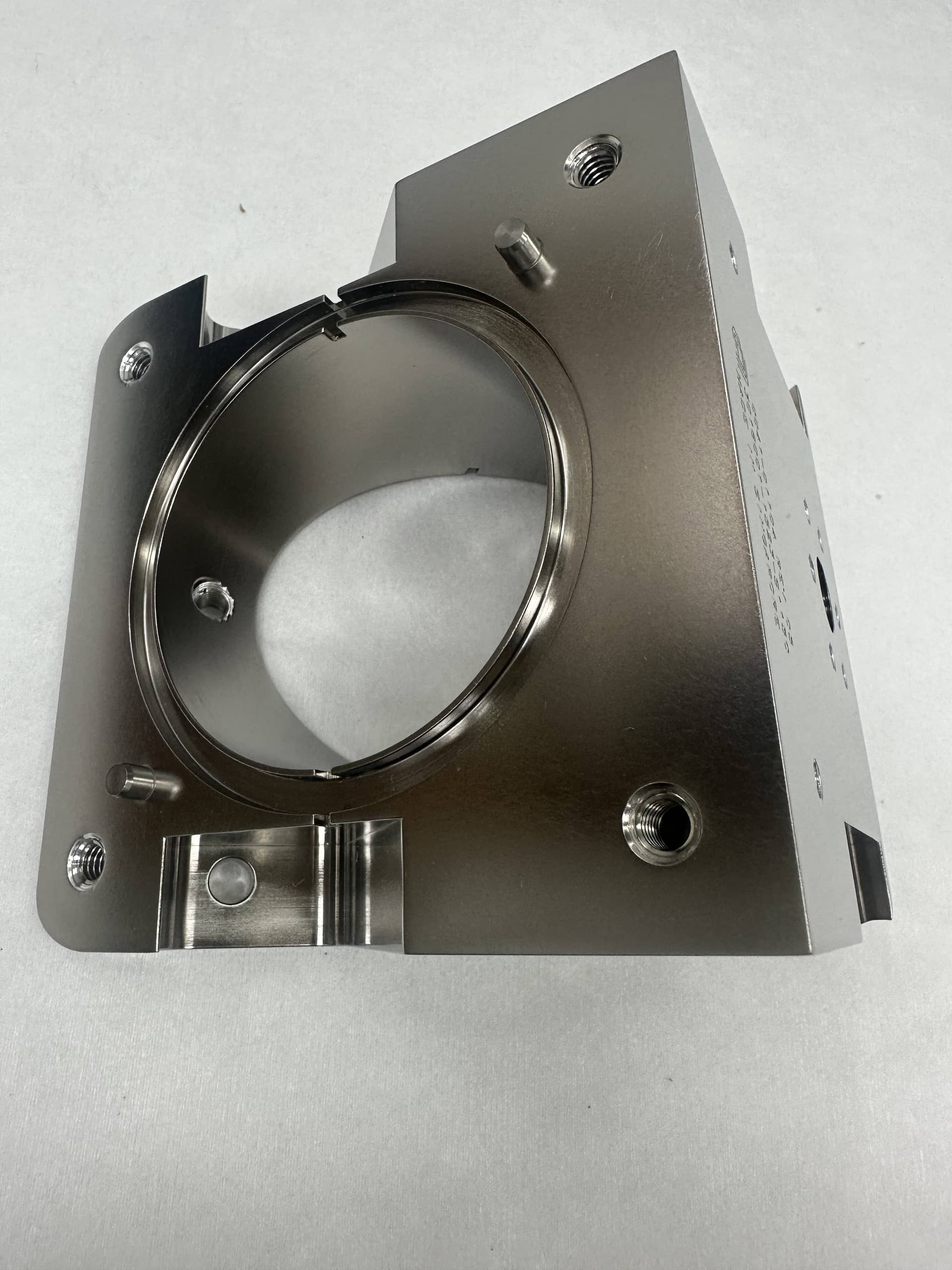 CNC milled aluminium part display