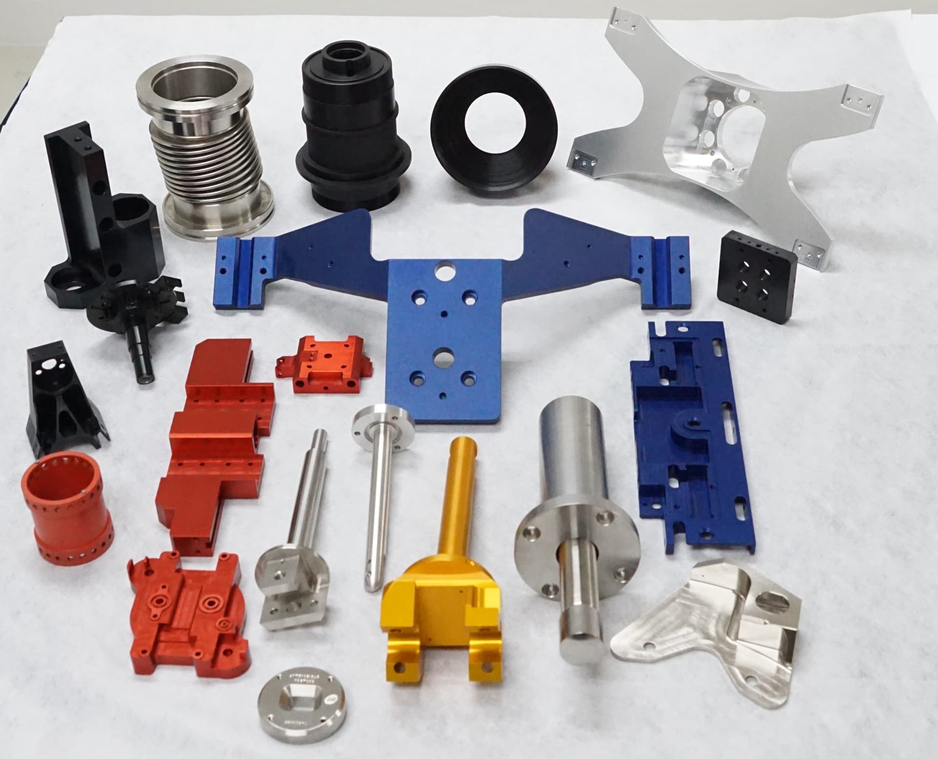 Components featuring a range of surface finishes for enhanced aesthetics and functionality