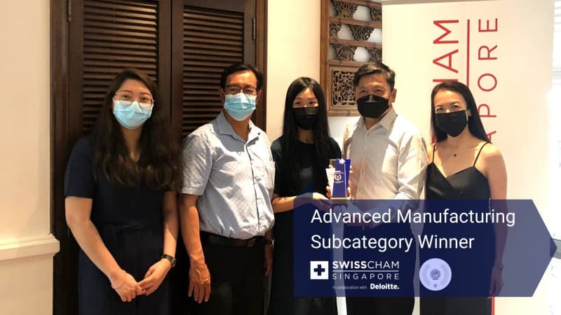 SwissCham Singapore Digital Transformation Award Certificate presented to Shine Precision Engineering